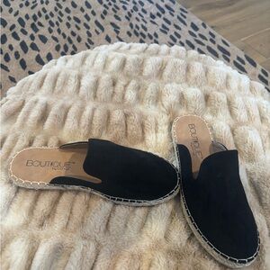 Corkys Black Suede Mules
